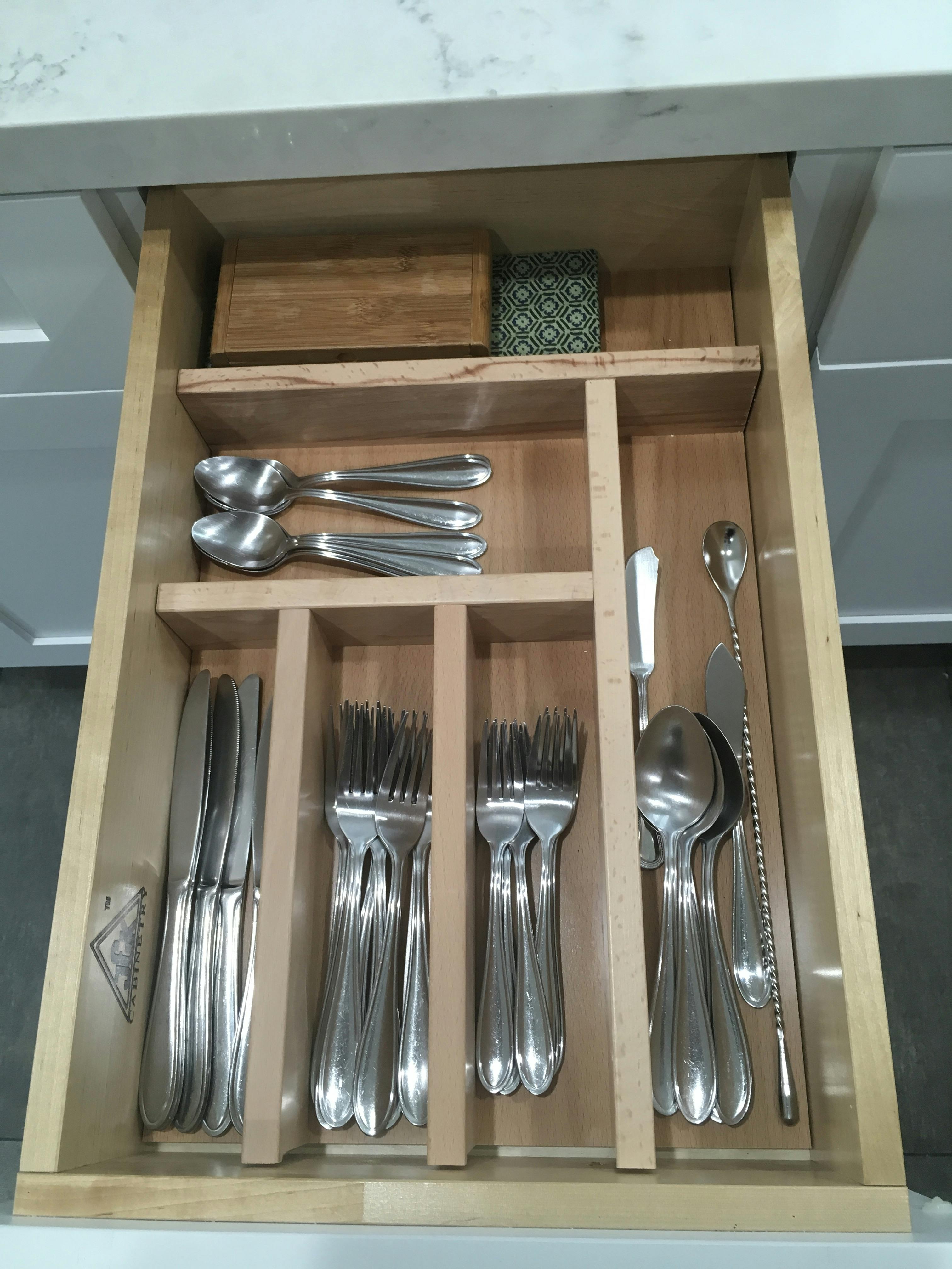 Custom sized Silverware organizers Drawer